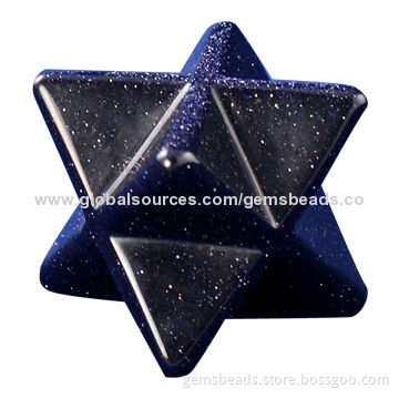 Crystal Merkaba Star Brown Gold Stone PendantNew